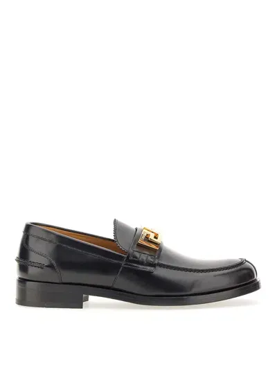 Versace Greek Moccasin In Black