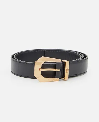 Versace H.30 Belts Calfskin In Nero