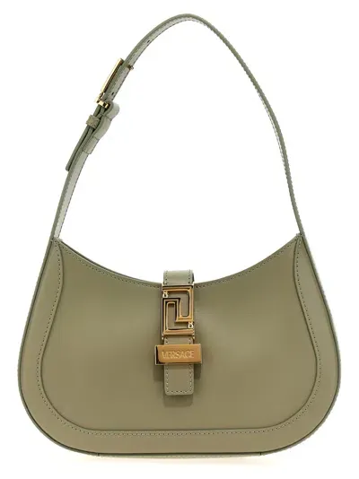 Versace Hobo Greca Goddess Shoulder Bags Beige