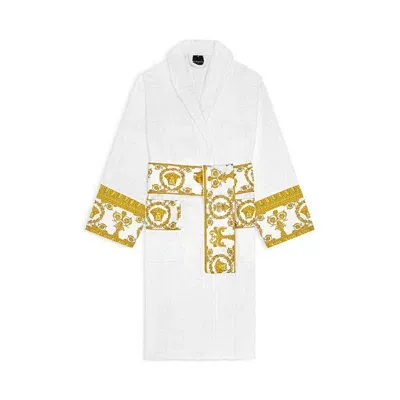 Versace I Heart Baroque Bath Robe In White