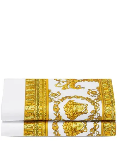 Versace I Love Baroque Full/queen Pillowcase Set In White