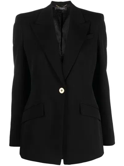 Versace Informal Jacket Clothing In Black