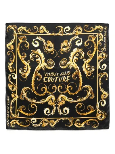 Versace Jeans Couture Chromo Couture Scarf In Black