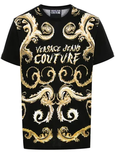 Versace Jeans Couture Chromo Couture T-shirt In Black