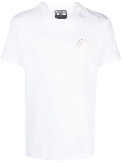 Versace Jeans Couture Logo-print Cotton T-shirt In White