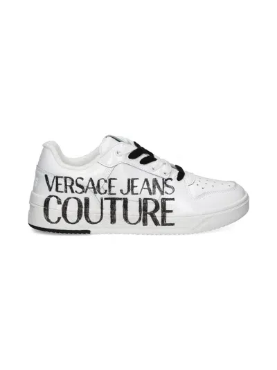 Versace Jeans Couture Man Sneakers White Size 8 Leather