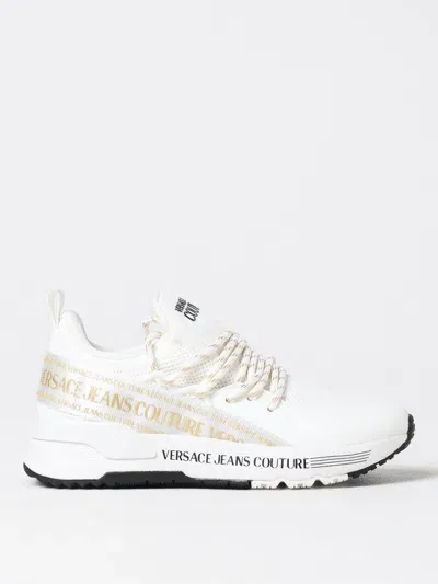 Versace Jeans Couture Dynamic Logo-strap Sneakers In White