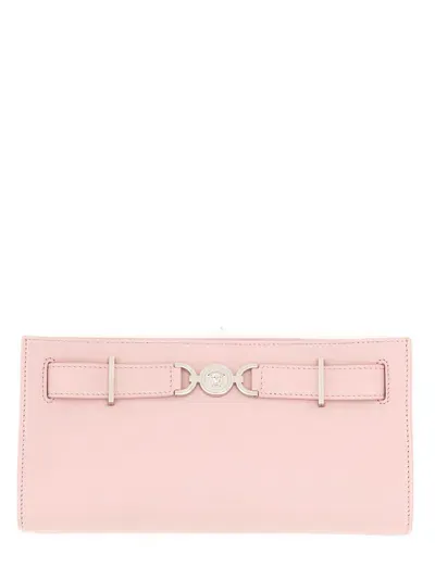 Versace Medusa 95 Chain-linked Clutch Bag In Pink