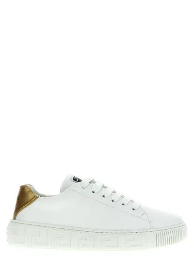 Versace Greca Kids Trainers In White+print