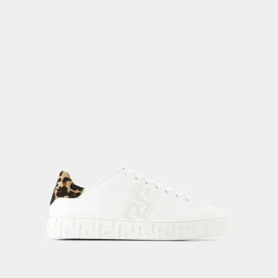 Versace La Greca Sneakers In White