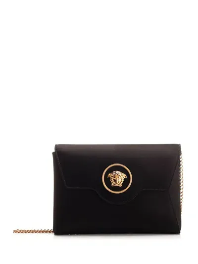 Versace La Medusa Pouch Clutch In Black