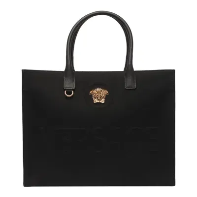 Versace La Medusa Tote Bag In Black