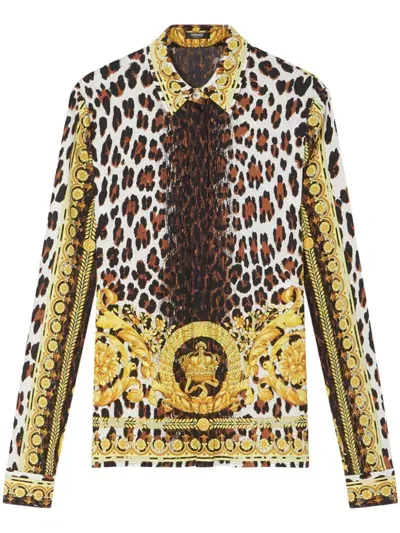 Versace Leopard-print Blouse