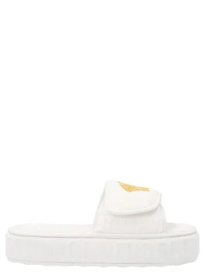 Versace Logo Slides In White