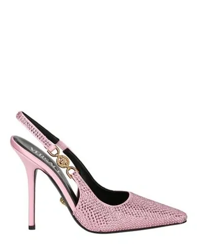 Versace Medusa '95 Crystal Slingback Pumps In Pink