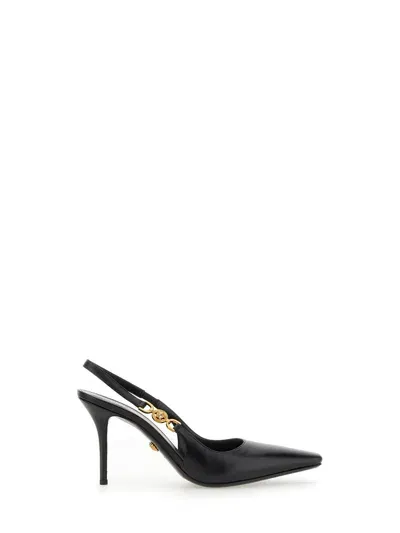 Versace Medusa 95 Medium Heel Pumps In Nero