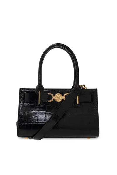 Versace Medusa 95 Small Tote Bag In Black