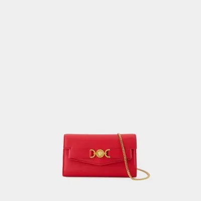 Versace Medusa 95 Wallet On Chain In Red