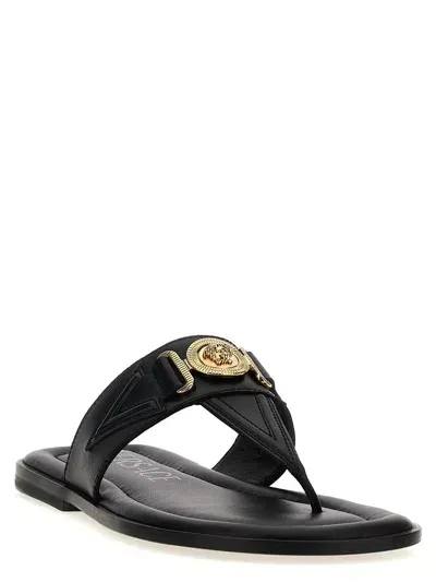 Versace Medusa Biggie Flip Flo In Black