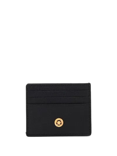 Versace 'medusa' Card Holder In Black  