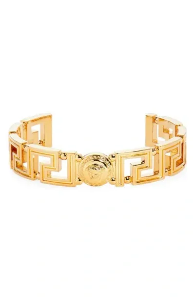 Versace Medusa Greca Cuff Bracelet In  Gold