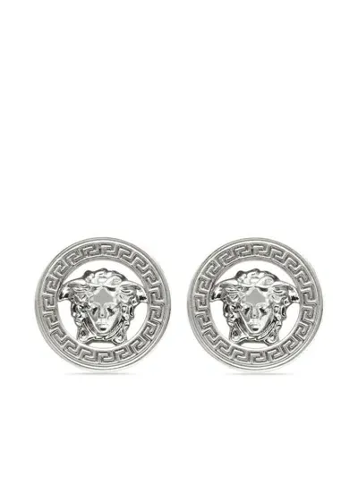 Versace Medusa Head Earrings In Metallic