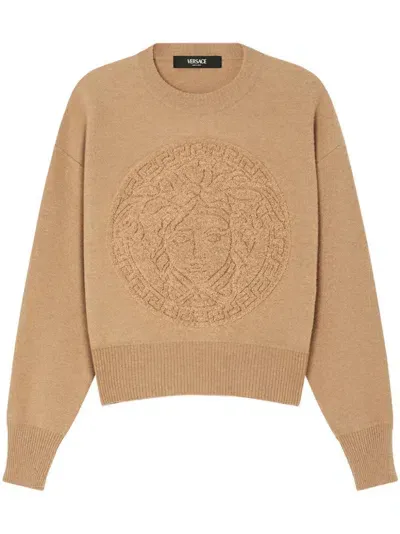 Versace Medusa Jumper In 1kh40 Beige