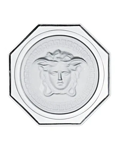 Versace Medusa Lumiere Crystal Coaster In Metallic