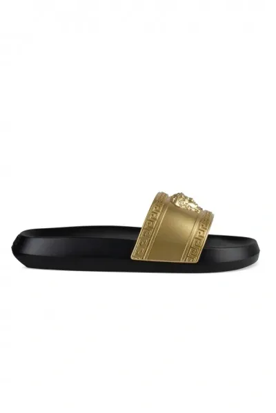 Versace Medusa Slides In Gold