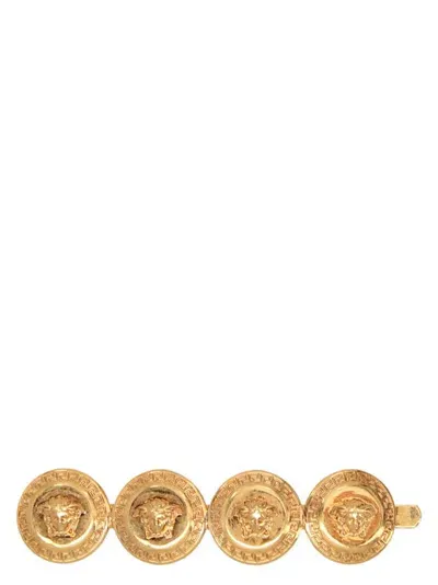 Versace Medusa Tribute Hair Clip In Gold