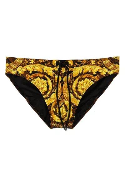 Versace Slip Baroccodile In Multicolor