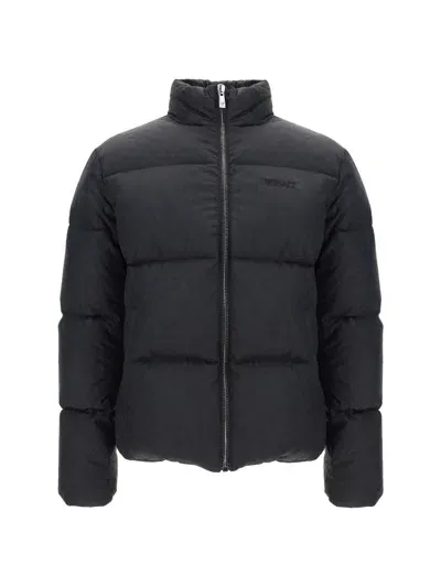 Versace Men Down Jacket In Black