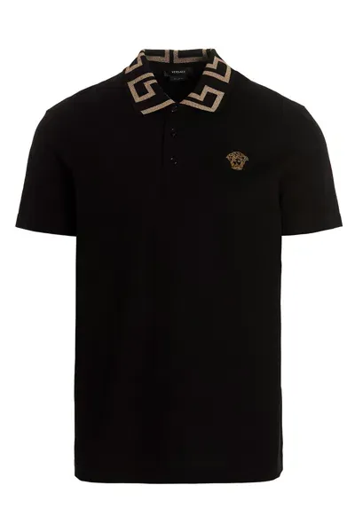 Versace Black Greca Polo