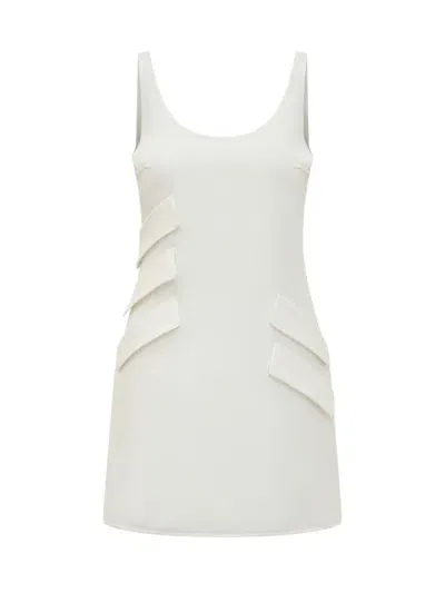 Versace Mini Dress With Pockets In White