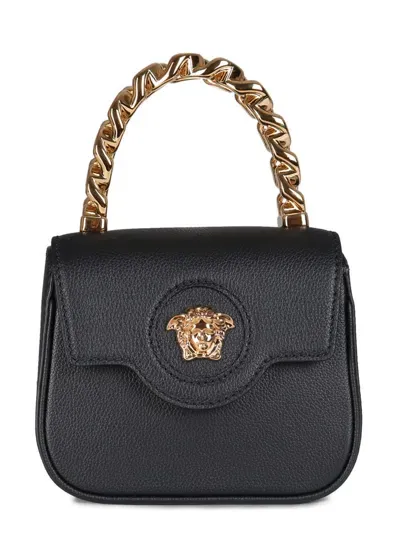 Versace Mini La Medusa Bag In Black