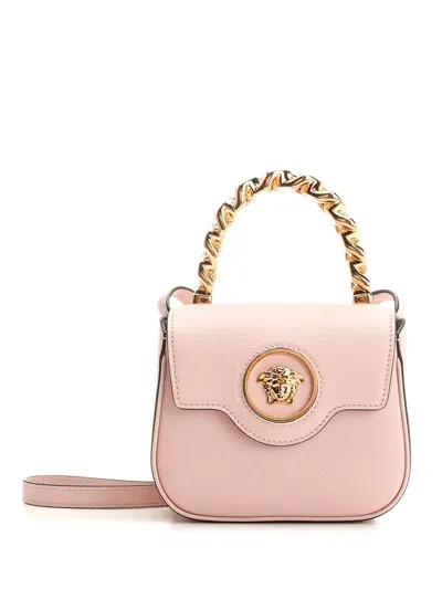 Versace Mini La Medusa Bag In V Dusty Rose Oro