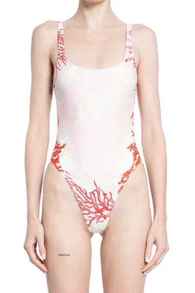 Versace Trésor De La Mer One-piece Swimsuit In Pink