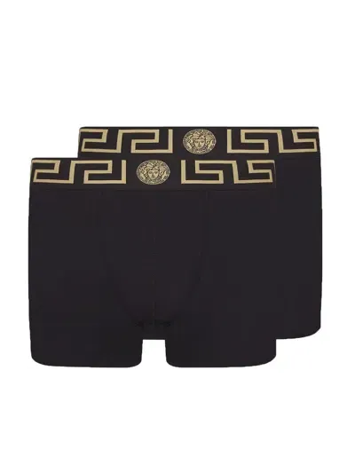 Versace Pack Of Two Boxers In Multicolour