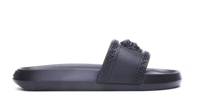 Versace Palazzo Slides In Nero