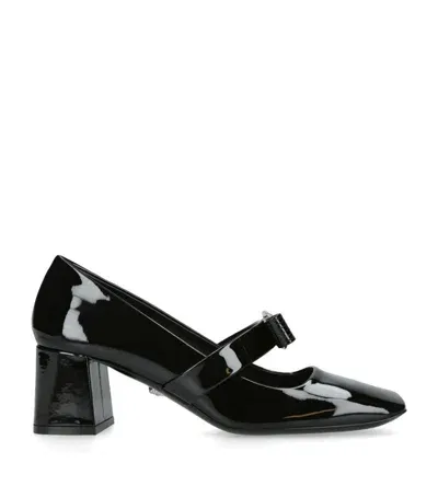 Versace 55mm Patent Leather Pumps In Black