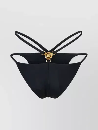 Versace Polyamide Blend Bikini Bottoms In Black