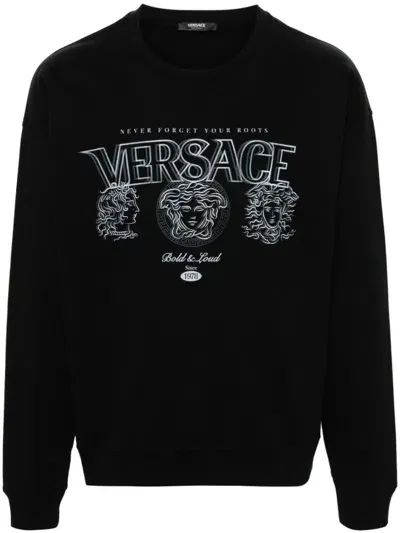 Versace Printed Sweatshirt In ブラック