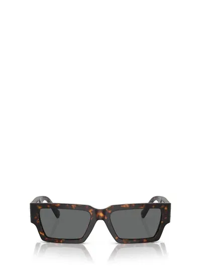 Versace Eyewear Rectangle Frame Sunglasses In Multi