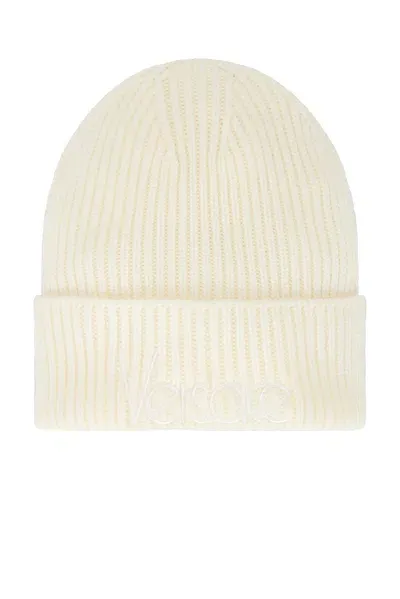 Versace Safety Pin Beanie In Ivory