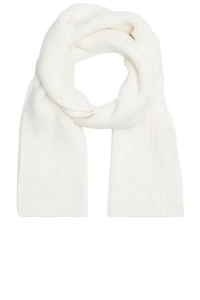 Versace Safety Pin Scarf In Ivory