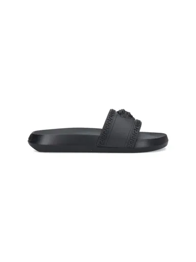 Versace Sandals In Black