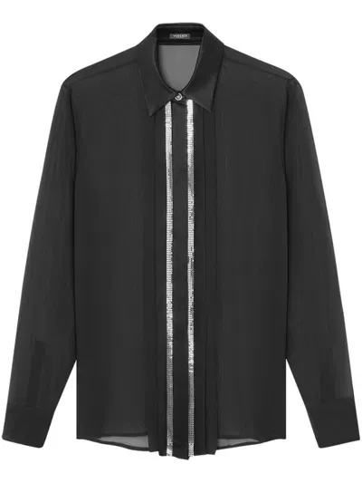 Versace Sheer Shirt In Black