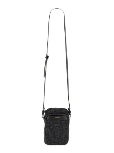 Versace Shoulder Bag "athena Baroque" In Black