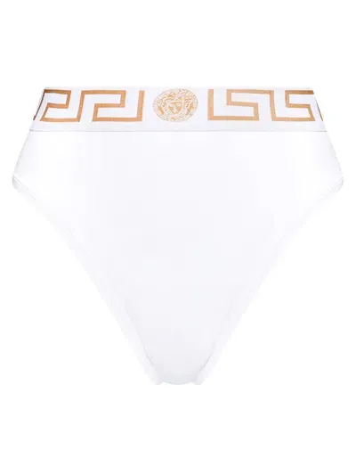 Versace Slip With Greek In White