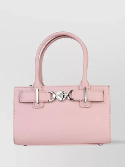 Versace Small 'medusa '95' Leather Tote Bag In Light Pink